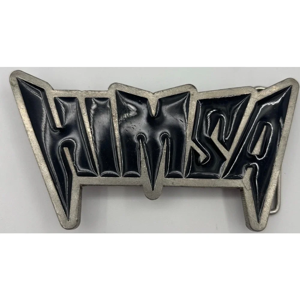 Vintage HIMSA Belt Buckle Black USA Made Scorpion Back Heavy‎ Metal Rock